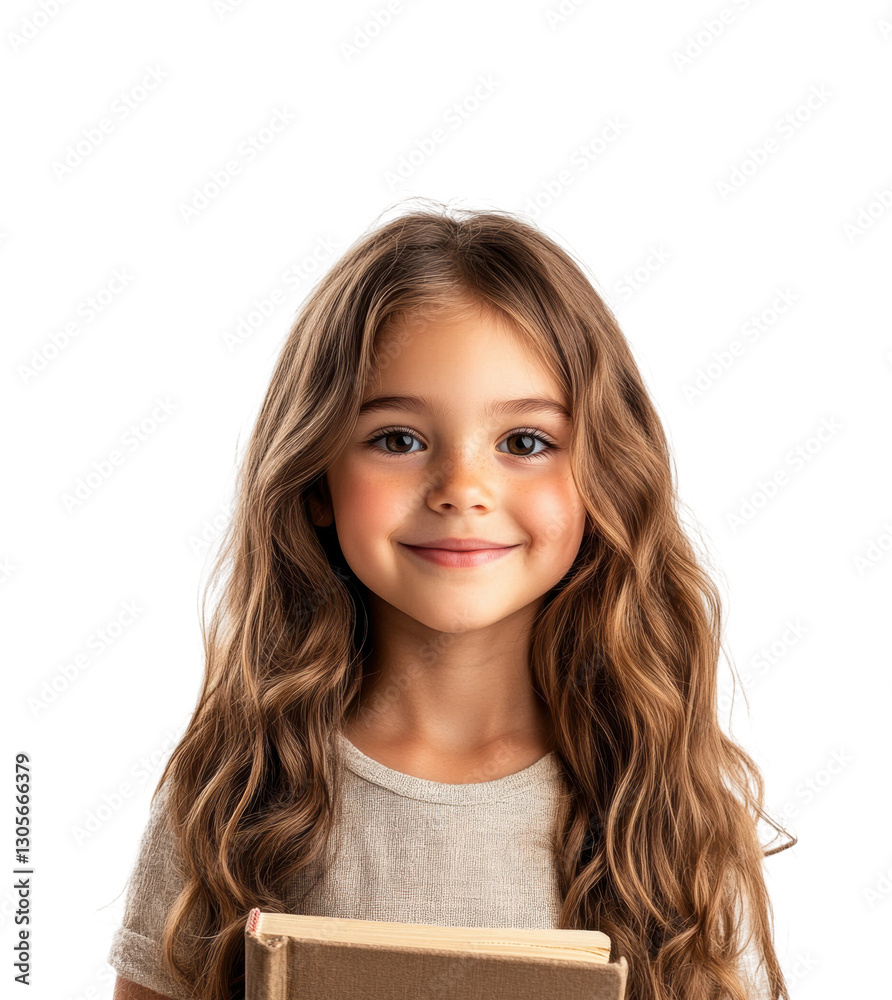 Young girl reading in studio portrait. Isolated on transparent background, png. Young girl reading in studio portrait. Isolated on transparent background, png.