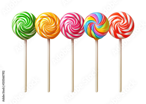 Wallpaper Mural Colorful lollipops display candy shop. Isolated on transparent background, png. Torontodigital.ca