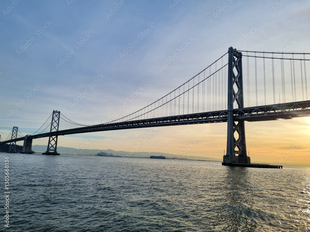 San Francisco–Oakland Bay Bridge Twilight at Sunset San Francisco–Oakland Bay Bridge Twilight at Sunset