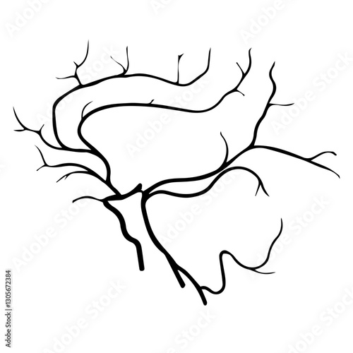 cerebral artery glyph icon