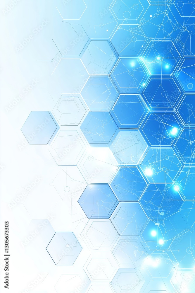 digital blue hexagonal background with glowing light effects, representing high-tech innovation, artificial intelligence, and cyber connectivity, Generative AI digital blue hexagonal background with glowing light effects, representing high-tech innovation, artificial intelligence, and cyber connectivity, Generative AI