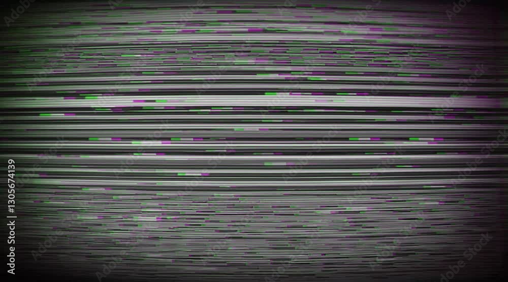 Analog Static Noise texture overlay. Horizontal stripes offset . No ...