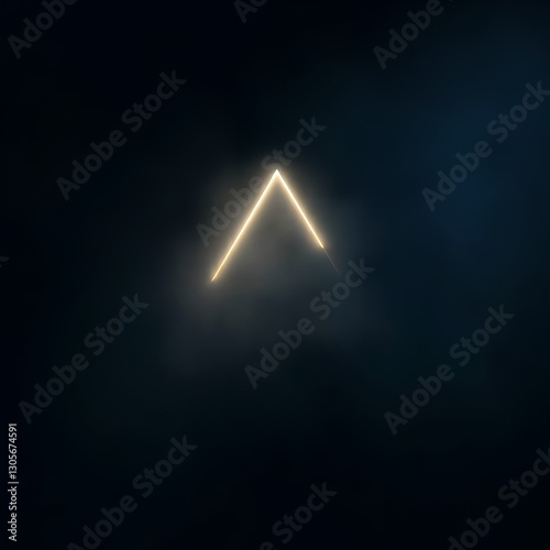 Wallpaper Mural This image features a striking triangular light illuminating a dark, foggy space, creating an atmosphere of mystery and anticipation for viewers to explore deeper meanings. Torontodigital.ca