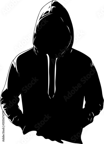 silhouette of hooded figure