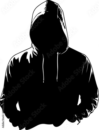 silhouette of hooded figure