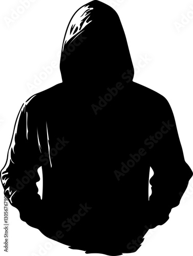 silhouette of hooded figure