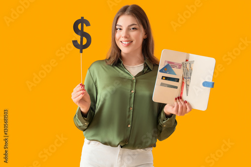Young woman with purse and ...