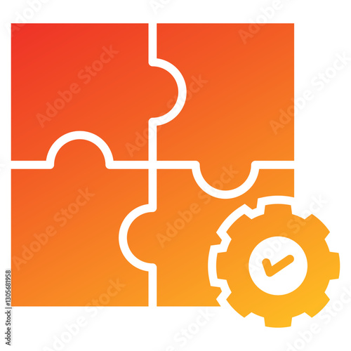 Complementary Glyph Gradient Icon