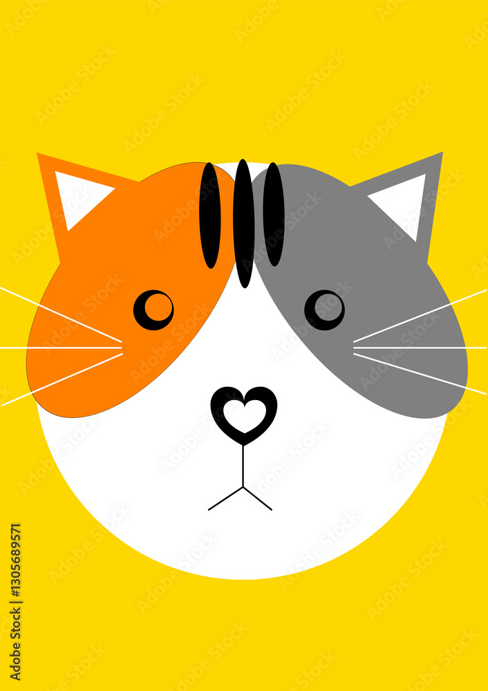 Obraz premium cat with a heart