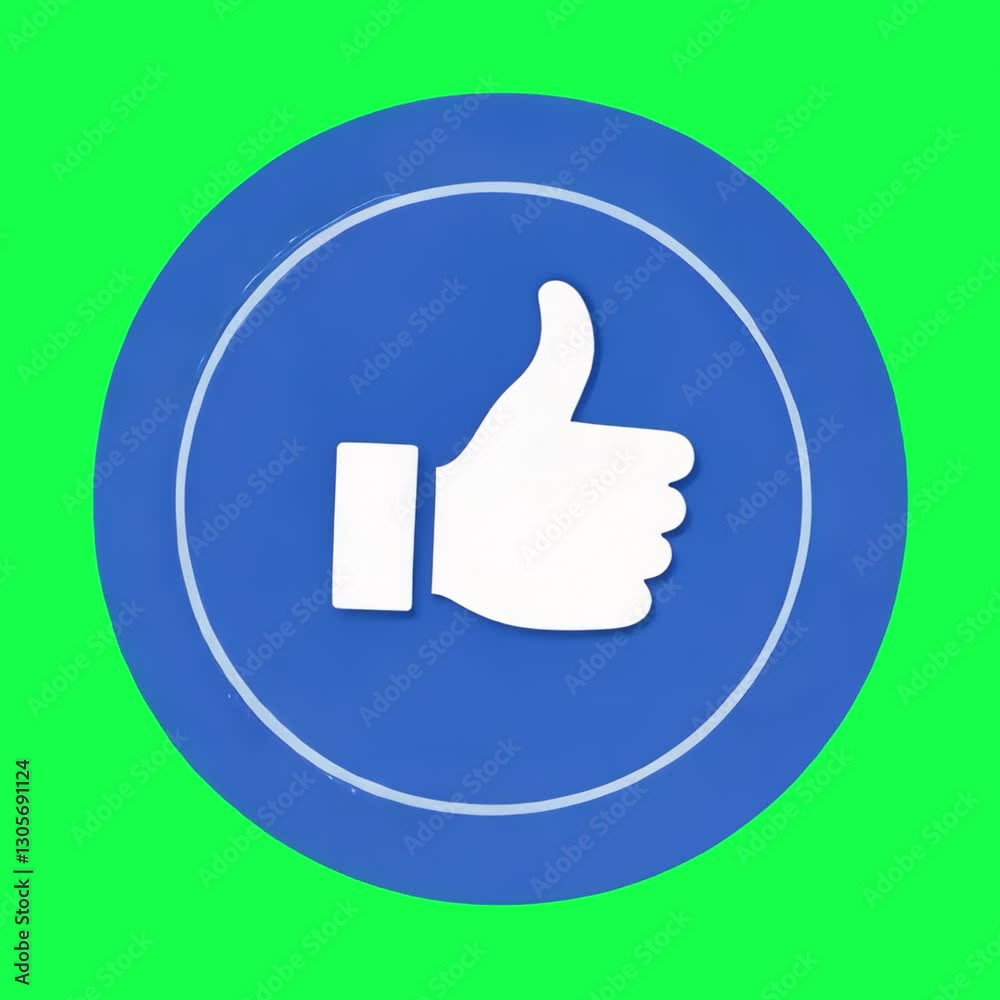 Thumbs up icon animation, transparent 4K video, green screen Thumbs up icon animation, transparent 4K video, green screen