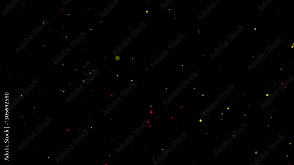 Red yellow scattered dots dark background abstract design simple texture pattern wallpaper digital art graphic illustration vibrant colors glowing particles night sky cosmic space elements - Animated Red yellow scattered dots dark background abstract design simple texture pattern wallpaper digital art graphic illustration vibrant colors glowing particles night sky cosmic space elements - Animated