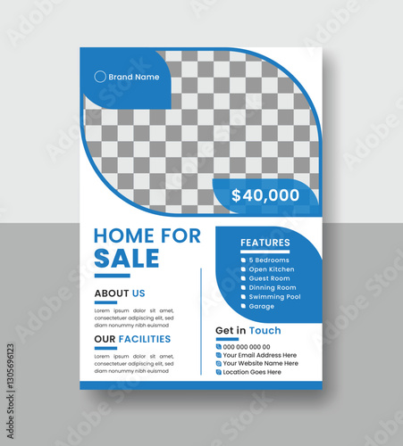 real estate modern business flyer design editable vector template design for advertising