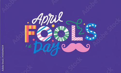 April fools day background or banner design template with funny prank illustration vector for april fools day event 1 april celebration  photo