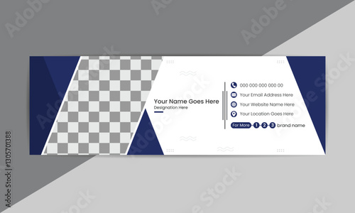 Corporate business Email signature design or electronic mail sign template for email marketing