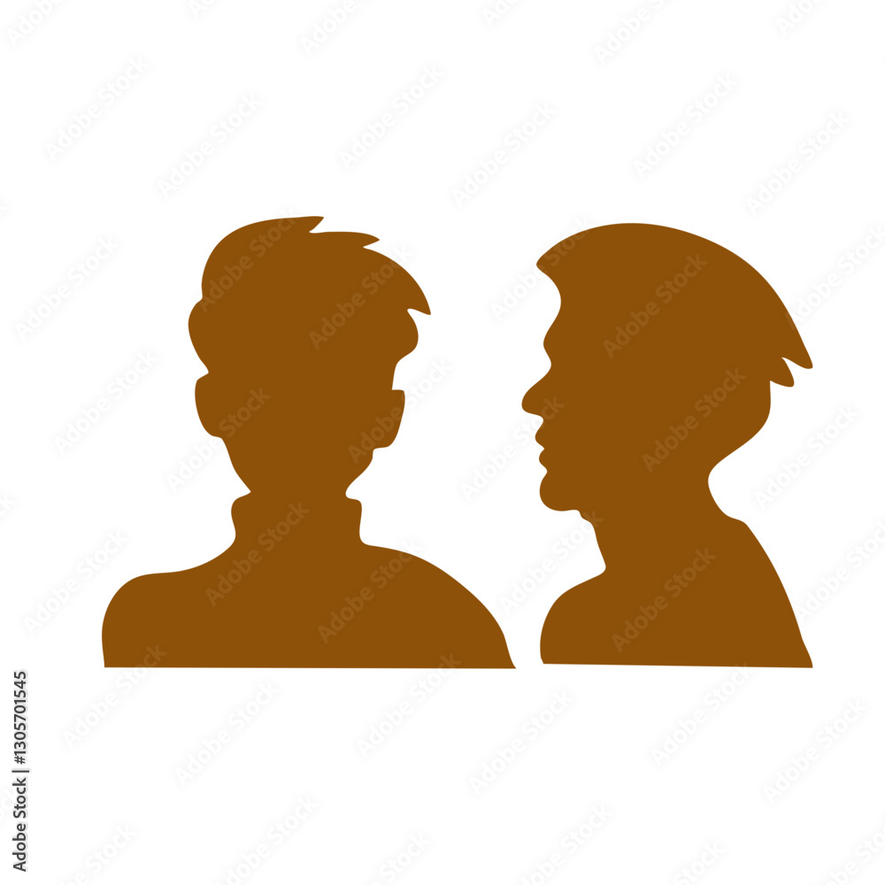 Fototapeta premium Female and male faces portraits 