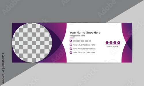 Modern email Signature or email footer design
