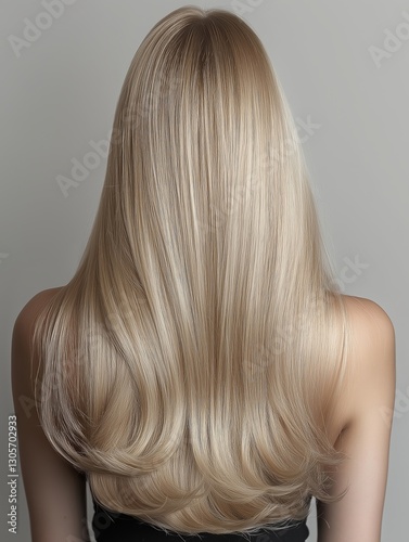 the woman from behind is a blonde with straight hair