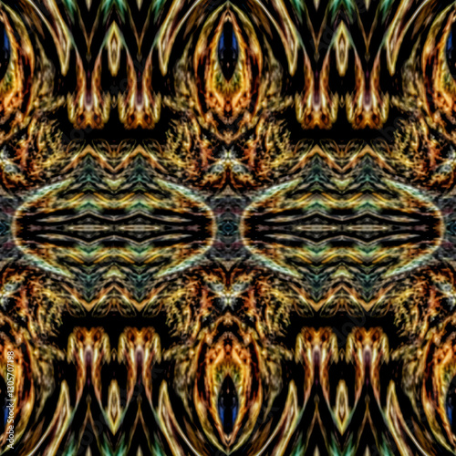Magical Portal – Mysterious Symmetrical Ornament, abstract background with a pattern