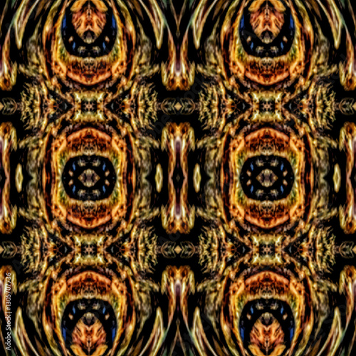Cosmic Totem – Futuristic Ornamental Design, abstract background with a pattern