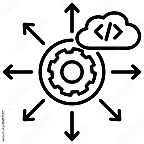 Deployment Line Icon