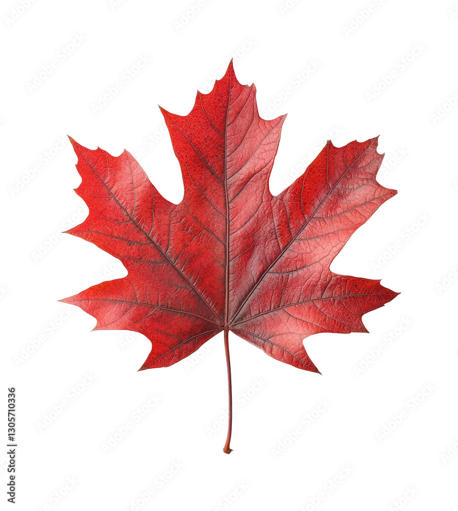 Autumn leaves falling nature scene. Isolated on transparent background, png.