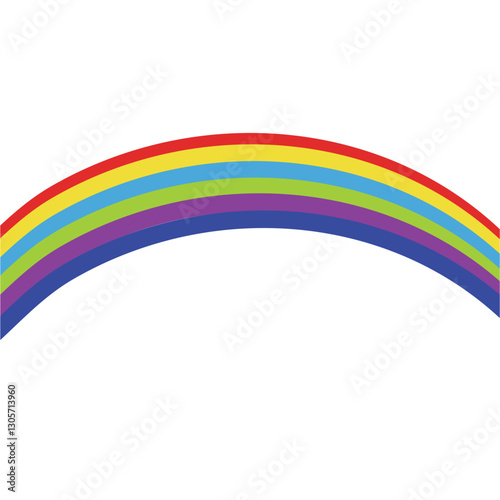 Different shaped colorful rainbow
