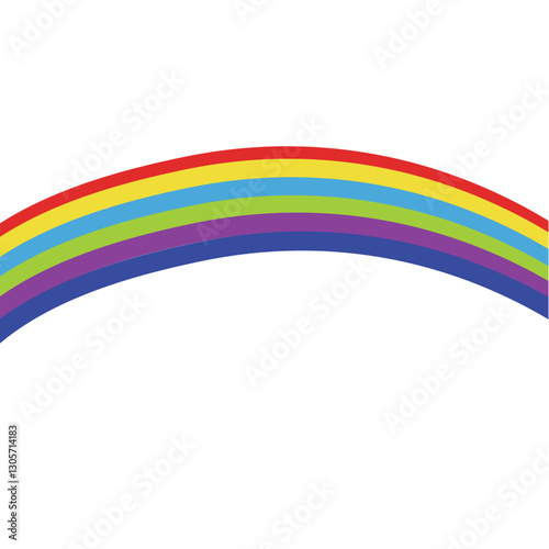 Different shaped colorful rainbow
