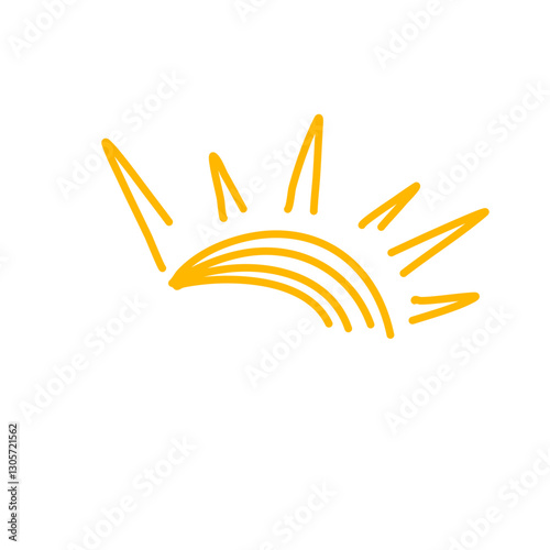 Hand drawn sun icon
