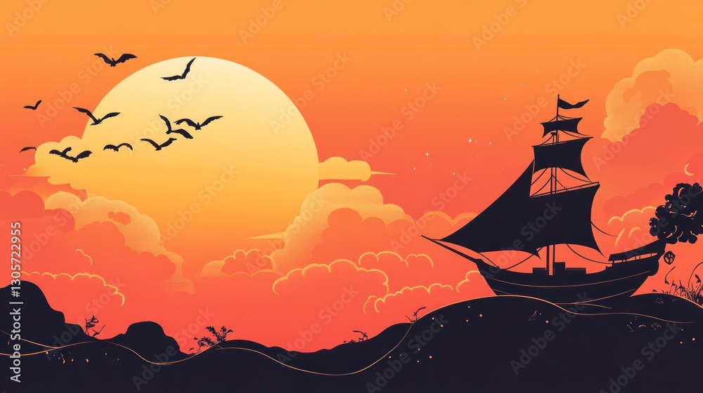 Sunset Sail: A Silhouette Story of Adventure and Mystery at Dusk Sunset Sail: A Silhouette Story of Adventure and Mystery at Dusk