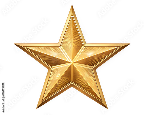 gold star isolated on transparent background