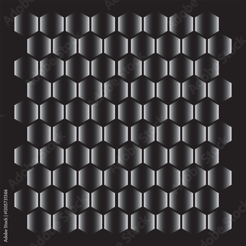 black and white hexagon background