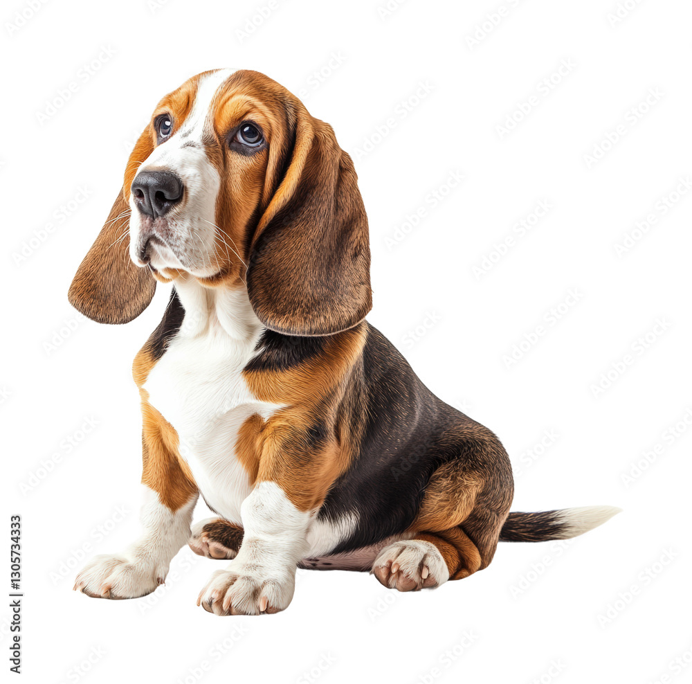 Adorable beagle dog posing indoors pet cozy home environment captivating perspective isolated on transparent background Adorable beagle dog posing indoors pet cozy home environment captivating perspective isolated on transparent background