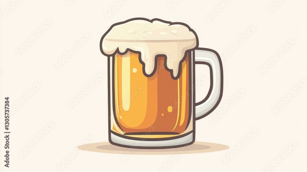 Fun cartoon beer mug design with foam, perfect for tshirts and mobile apps, featuring a clean and vibrant doodle style. Fun cartoon beer mug design with foam, perfect for tshirts and mobile apps, featuring a clean and vibrant doodle style.
