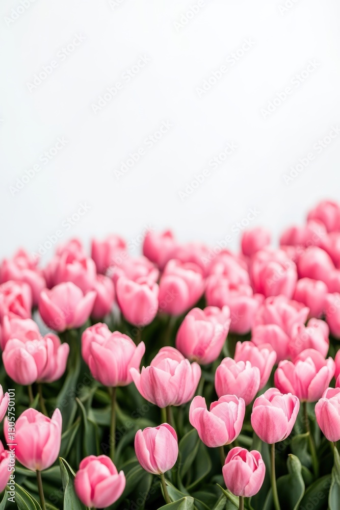 Obraz premium Beautiful background template made of Spring flowers.