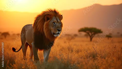 Wallpaper Mural Majestic Lion in Natural Habitat Torontodigital.ca