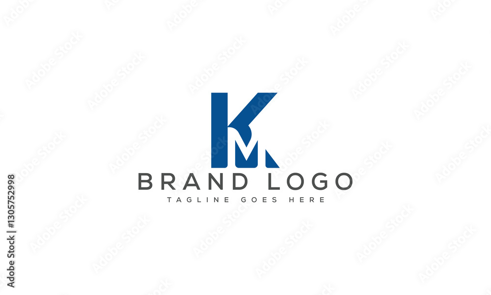 Fototapeta premium letter KM logo design vector template design for brand.