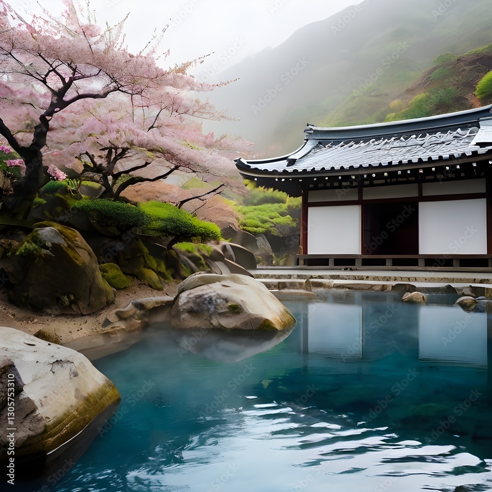 Fototapeta premium peaceful hot spring