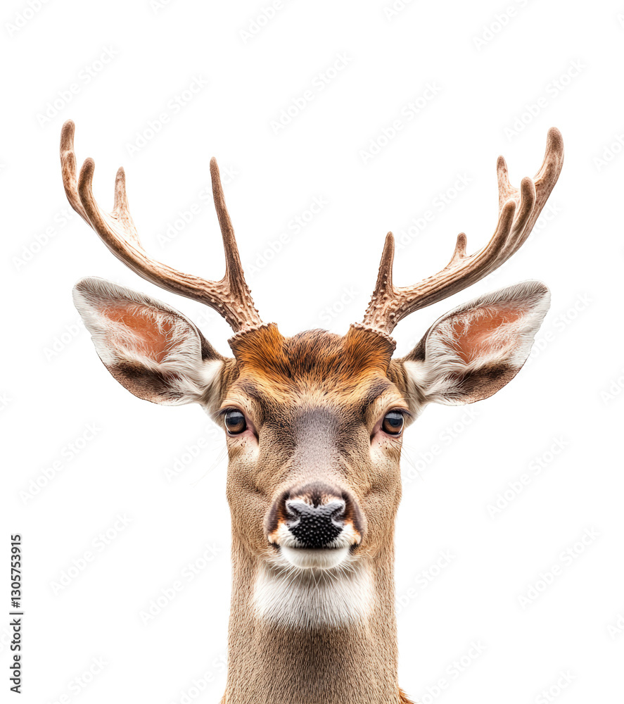 Majestic deer portrait wildlife minimalist nature's beauty isolated on transparent background Majestic deer portrait wildlife minimalist nature's beauty isolated on transparent background