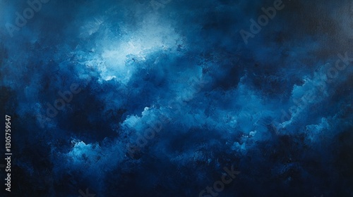 Wallpaper Mural Dark stormy clouds in deep blue and grey tones, moody and atmospheric texture Torontodigital.ca