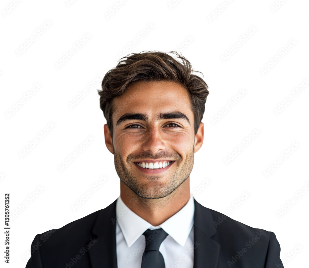 Professional business portrait of a smiling man headshot bright confidence and success isolated on transparent background Professional business portrait of a smiling man headshot bright confidence and success isolated on transparent background