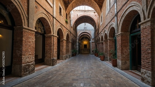 cortile con archi