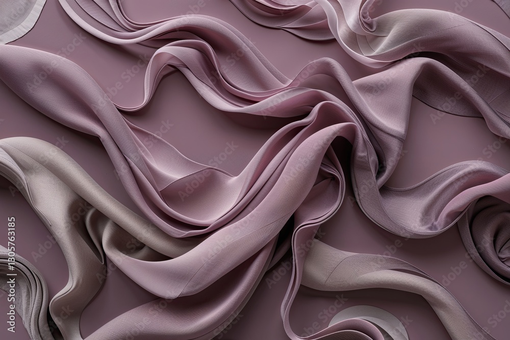 Obraz premium Soft Mauve Background with Fluid Textile Design for Elegant Decor