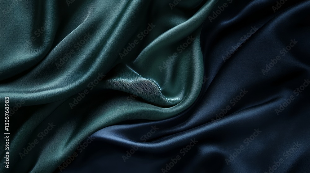 custom made wallpaper toronto digitalDeep navy and forest green gradient, moody and luxurious with glossy flowing textures