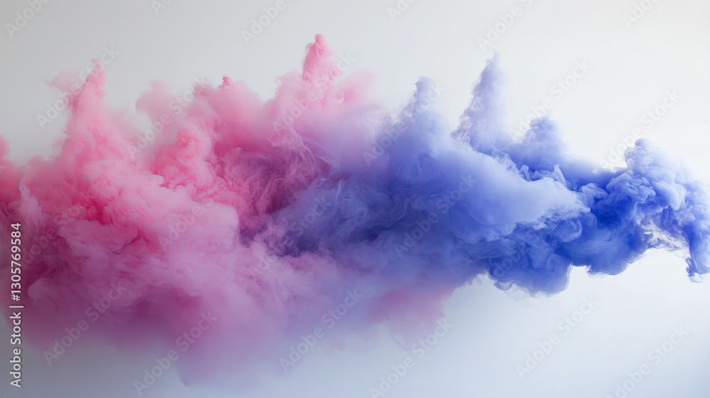 Fototapeta premium Deep navy and hot pink mist, bold and dynamic with soft cloud-like transitions