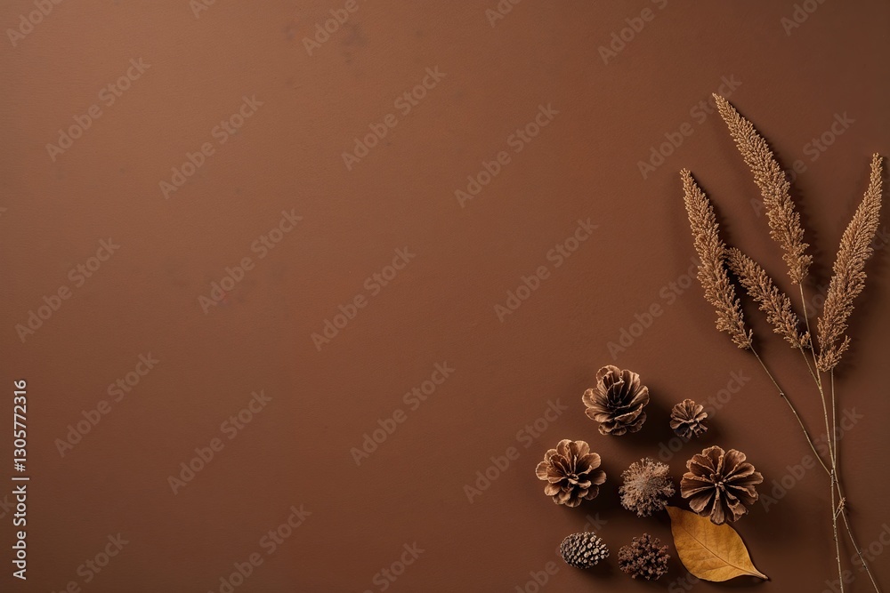 Naklejka premium Earthy Brown Solid Background Texture for Natural Design