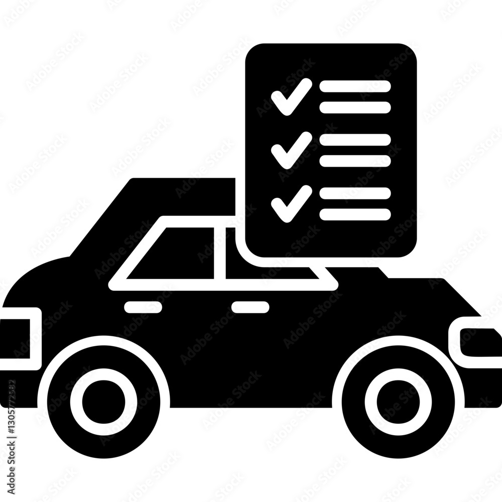 Car Checklist Icon Car Checklist Icon
