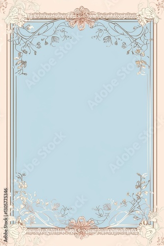 Decorative flowers rose poster invitation cardtemplate