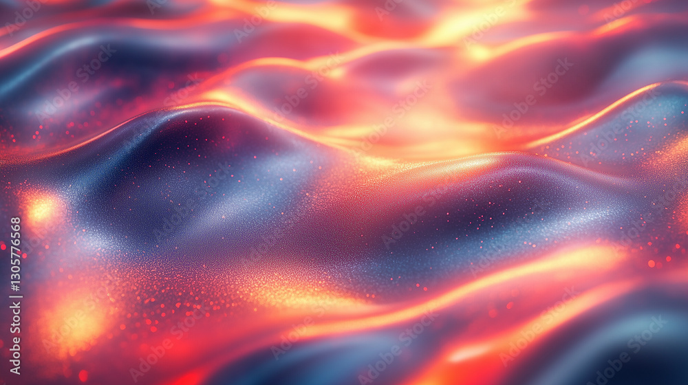 Fototapeta premium abstract 3d iridescent wavy liquid background