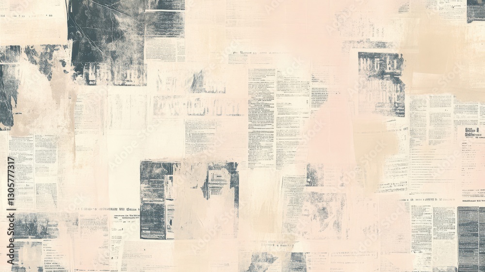 Fototapeta premium Wallpaper with pastel pink comic texture vintage aging effects and halftone dots