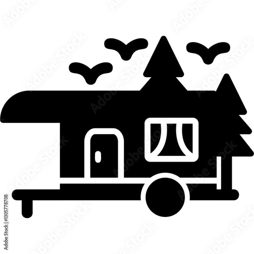 Camping Trailer Icon